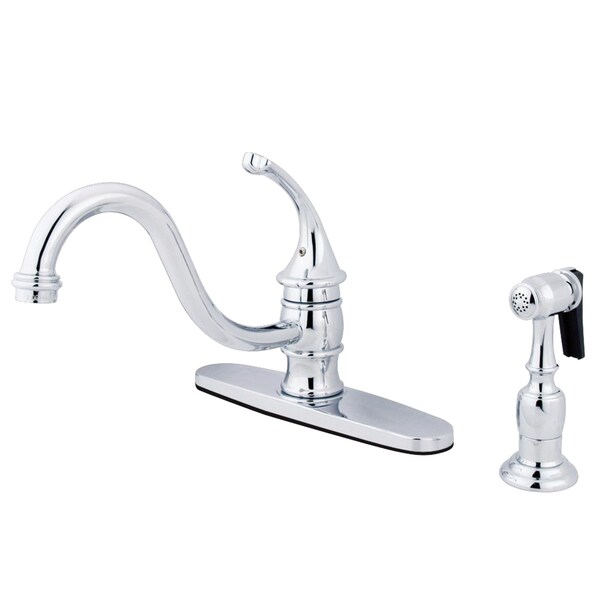 8" Centerset Kitchen Faucet W/ Brass Sprayer, Chrome